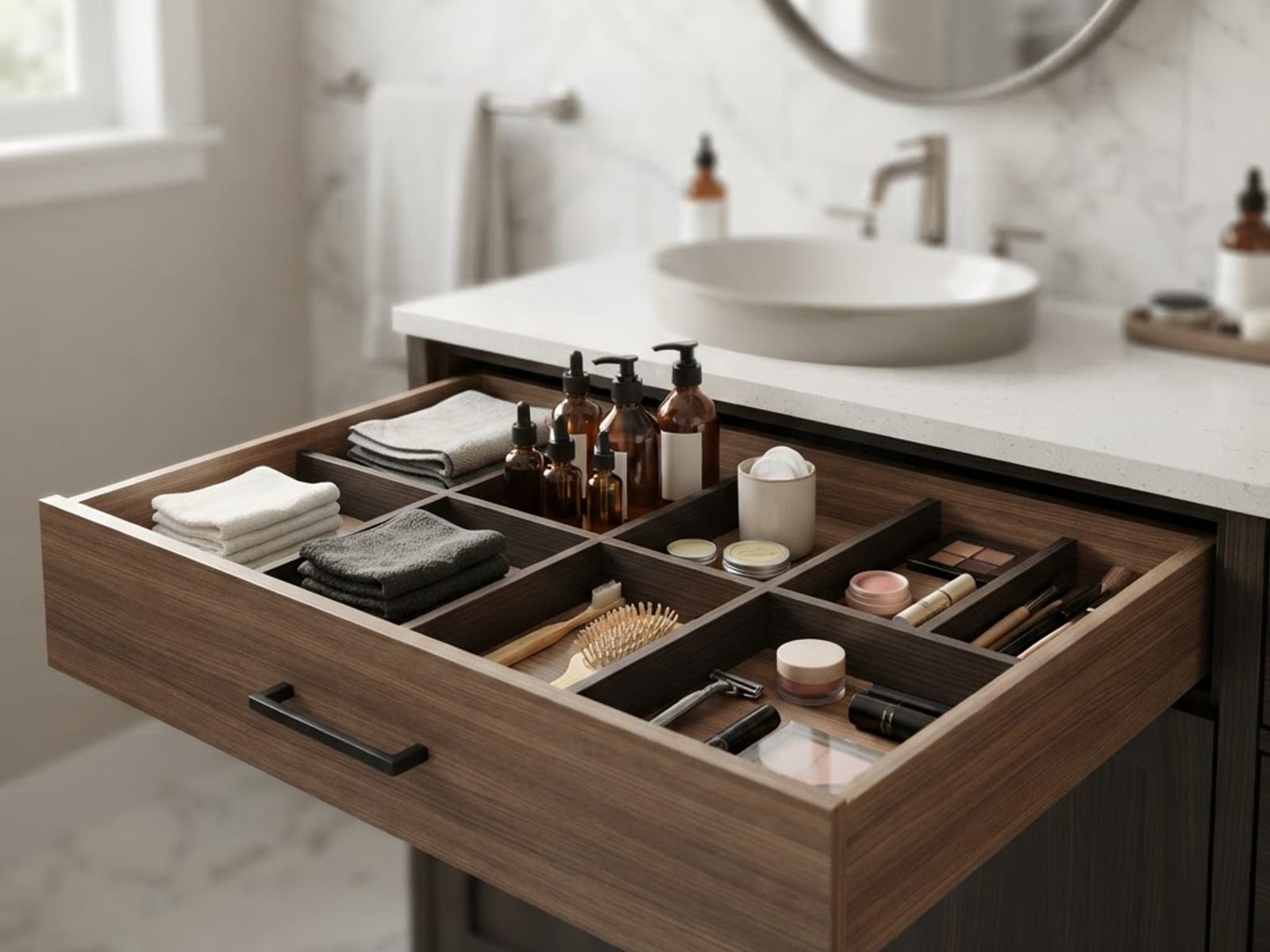 Muebles de Baño a Medida en Cali — Detalle, organización interior (proyecto Integra Espacios)