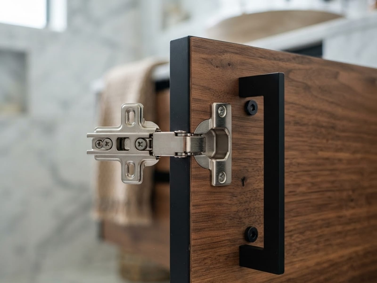 Muebles de Baño a Medida en Cali — Detalle, herraje (proyecto Integra Espacios)