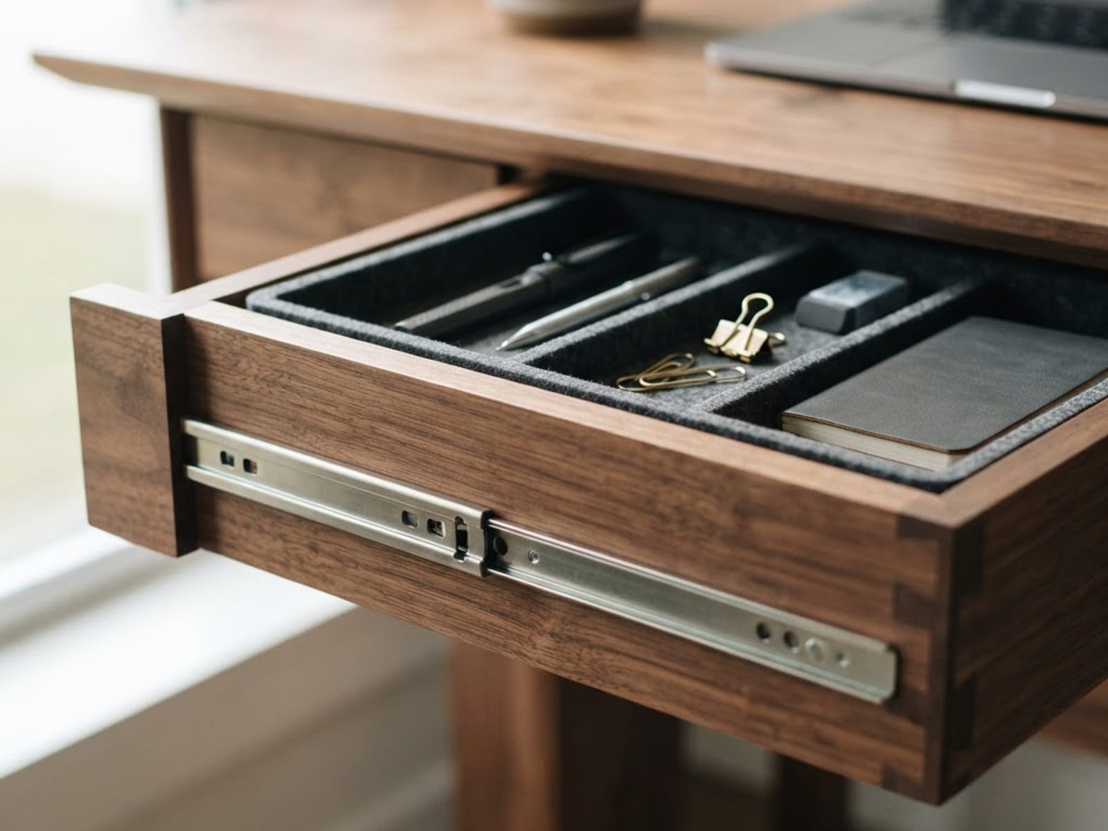 Muebles para Home Office a Medida en Cali — Detalle, cajonería (proyecto Integra Espacios)